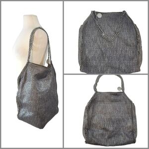 Rare Stella McCartney Silver Falabella Large Tote Bag EUC
